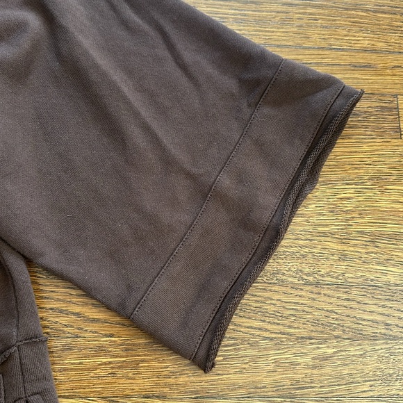 Profound Men’s Brown Short Sleeve Cotton Sweatshirt with Pockets and side vents - Picture 4 of 5